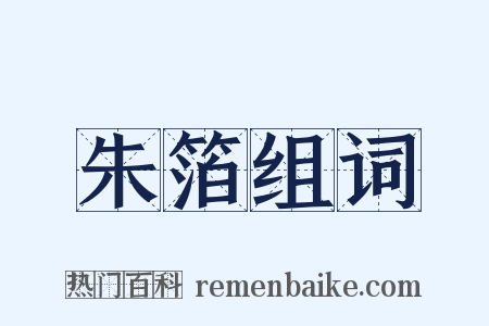 朱箔组词是什么意思的图片